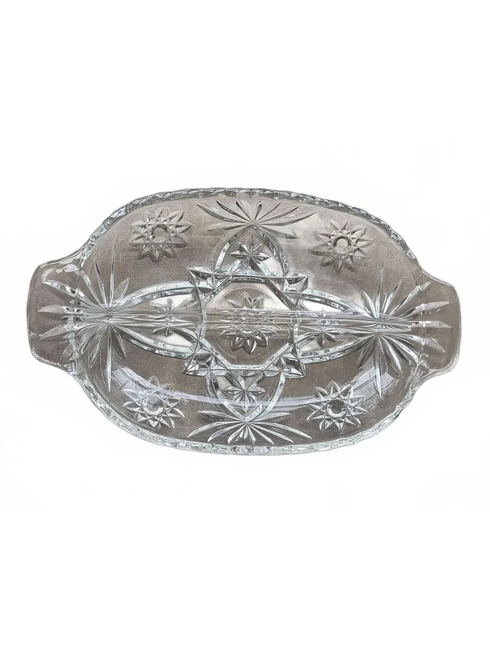 Vintage Anchor Hocking American Prescut Divided Relish Dish